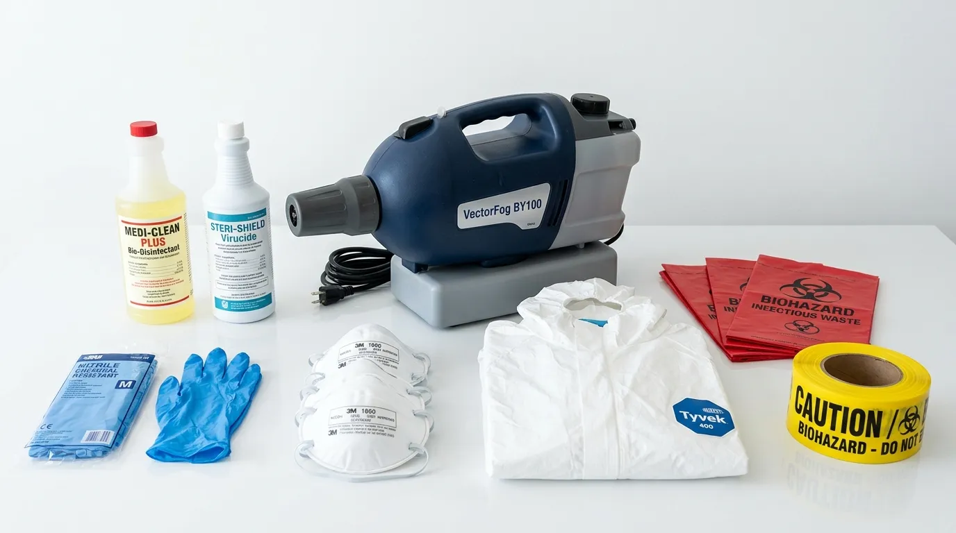 Professional biohazard remediation crew working in Ilchester